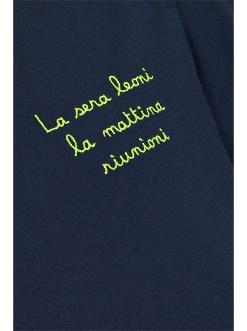 T-shirt Portofino in cotone con ricamo La sera Leoni la mattina Riunioni Mc2 Saint Barth | POT000104434L